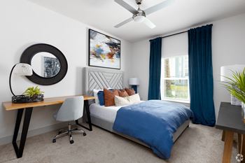 Bedroom with cozy bed